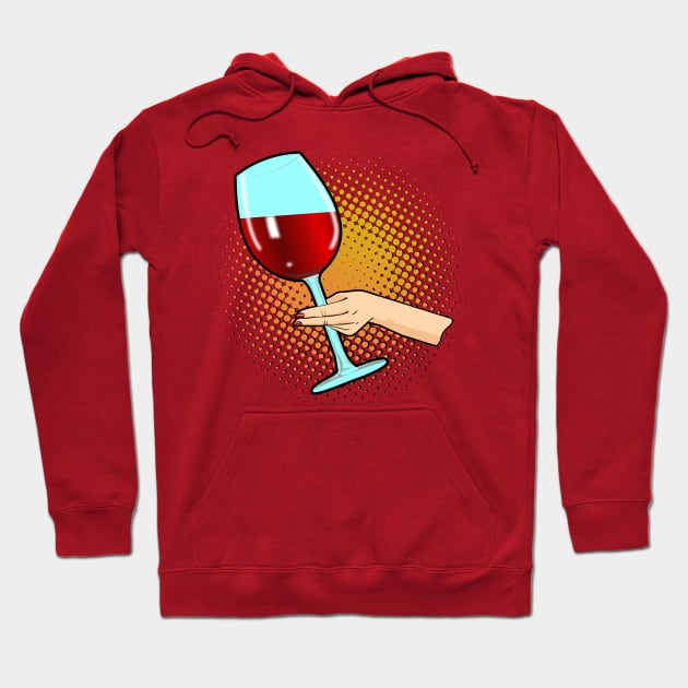 Big Glass of Red Wind Hoodie by Carlosj1313